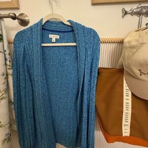 Kim Rogers Blue Open-Front Cardigan – Size Large